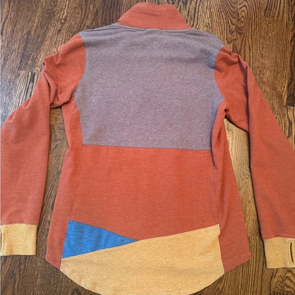 LL Bean Women's L.L.Bean Cozy Mixed-Knit Pullover, Colorblock, like new - Picture 4 of 8
